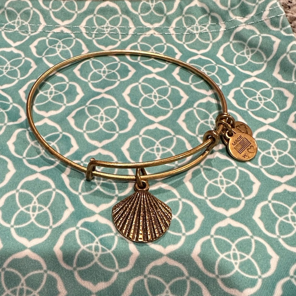 Alex and ani shell bracelet gold
